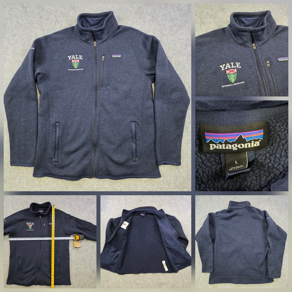 Patagonia Better Sweater Jacket Mens Large Blue Yale Internal Medicine 25528